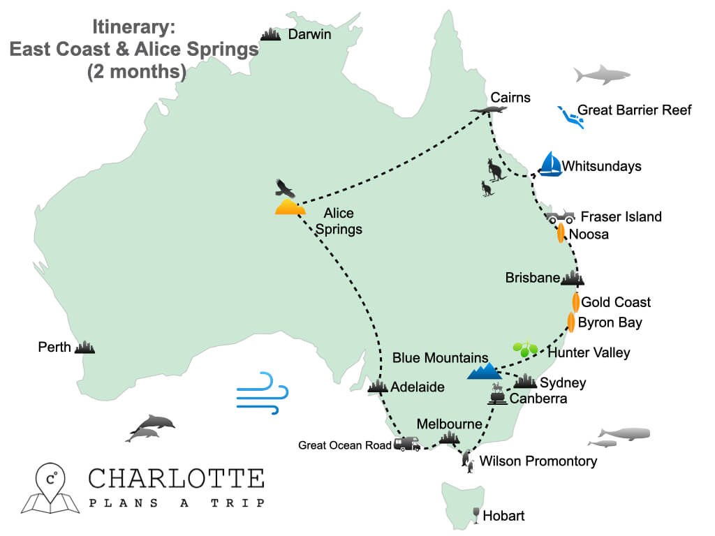 trip itinerary east coast - Charlotte Plans a Trip » Itineraries East Coast Australia: road