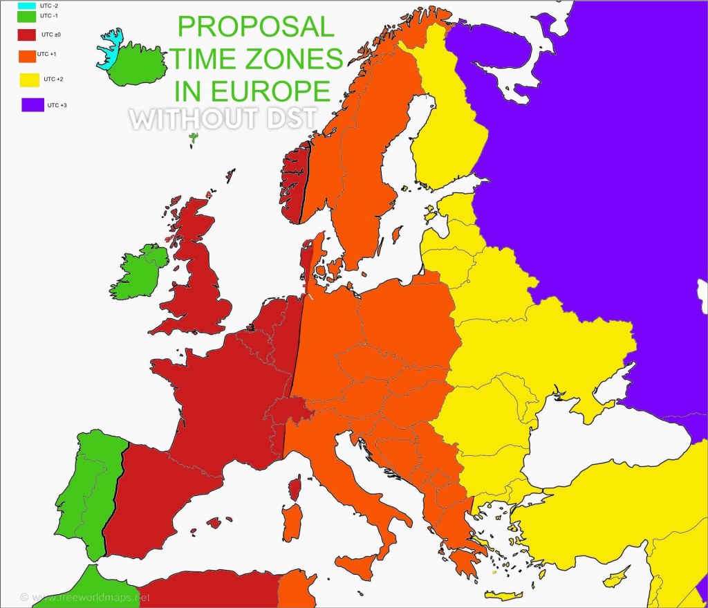 travel zone plan europe - Do you agree with this map of proposal time zones in Europe