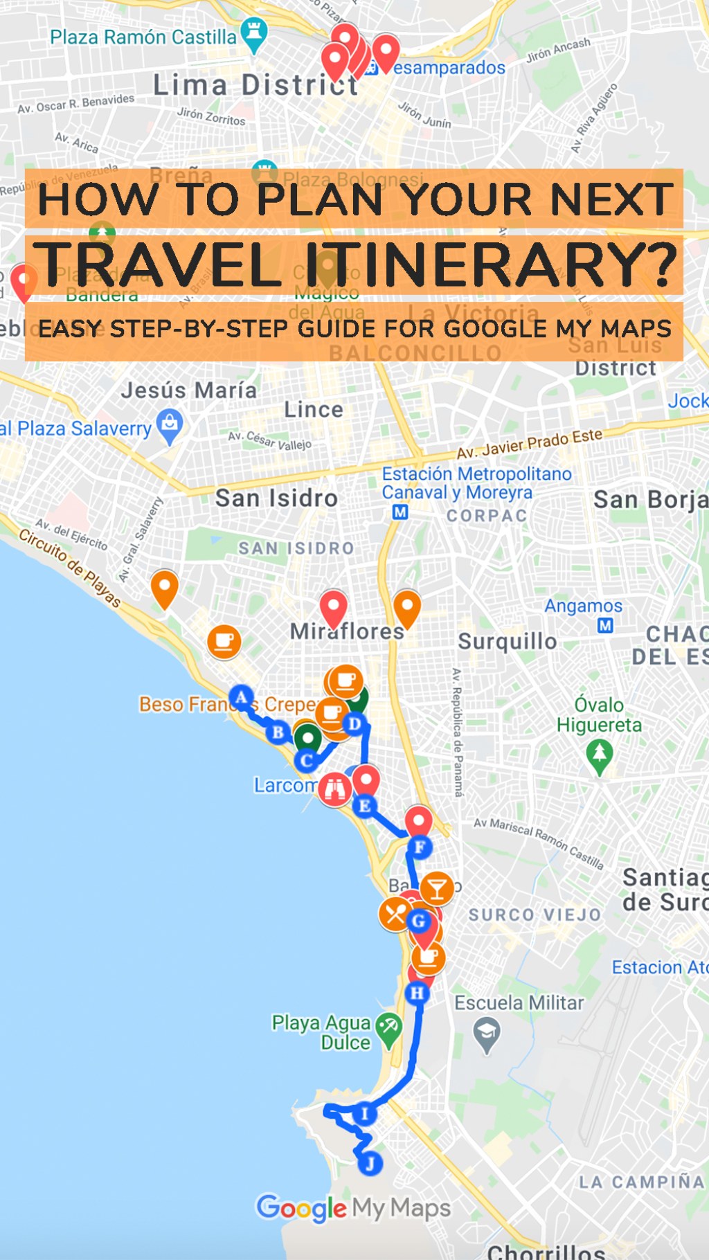 travel itinerary google maps - How to plan your travel itinerary with Google My Maps? - Aliz