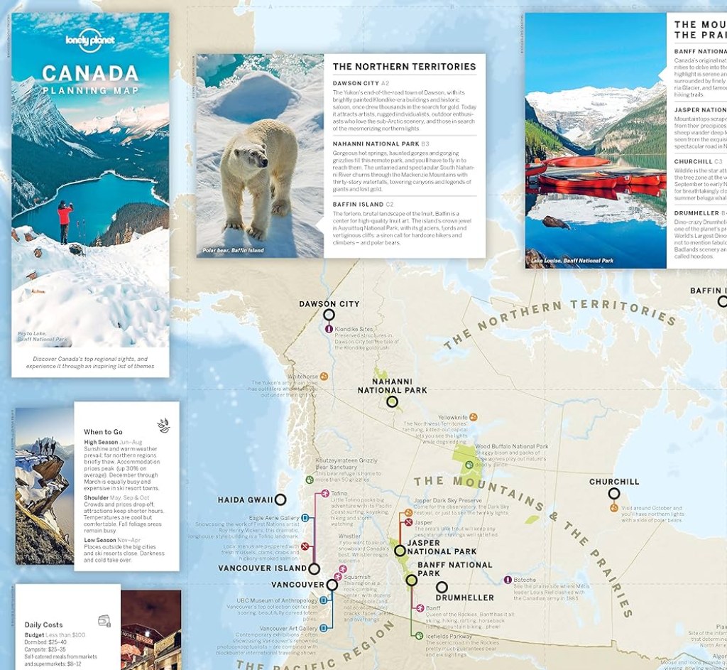 travel planning for canada - Lonely Planet Canada Planning Map : Travel-Tips, Must-See
