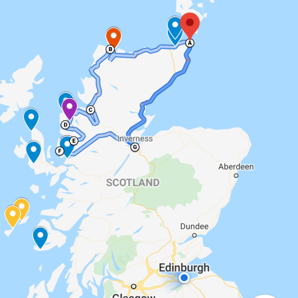 planning route 500 scotland - NC Scotland  Day Itinerary: Scottish Highlands roadtrip