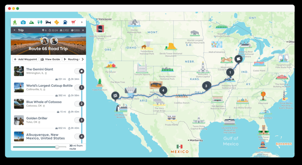 travel planning with map - Road Trip Planner – Build your itinerary and find the best stops