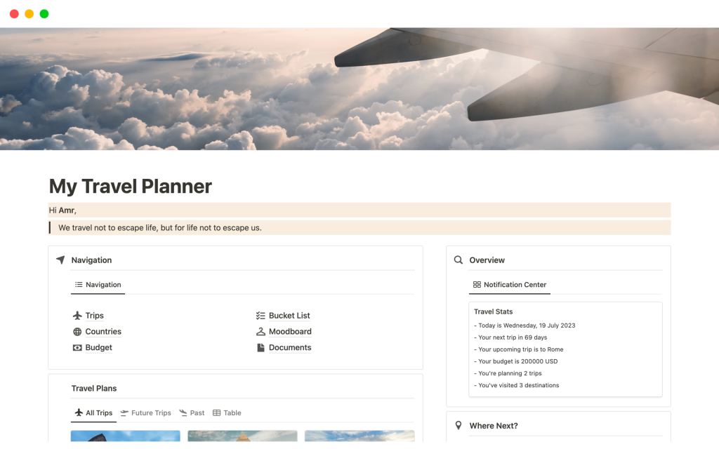 travel planning for you - The Best Ultimate Travel Planner - Pro Version  Notion-Vorlage