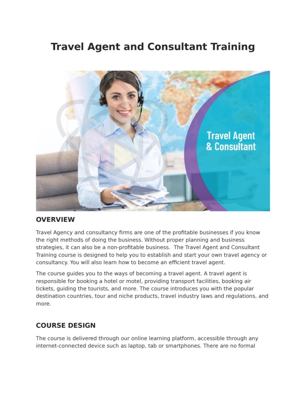 travel planning training courses - Travel agent and consultant training by One Education - Issuu